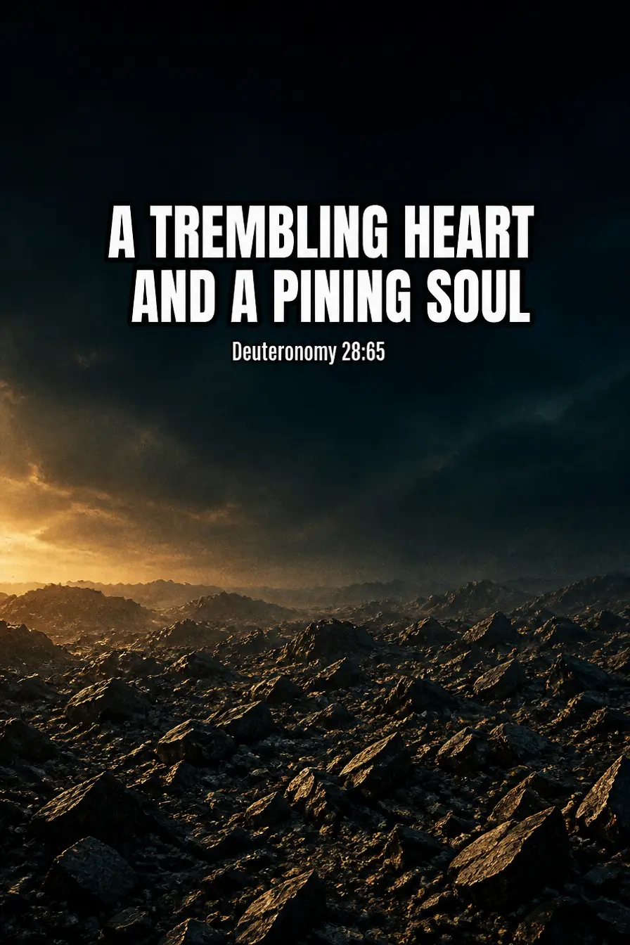 Deuteronomy 28:65 — A Trembling Heart and a Pining Soul Bible verse inspiration