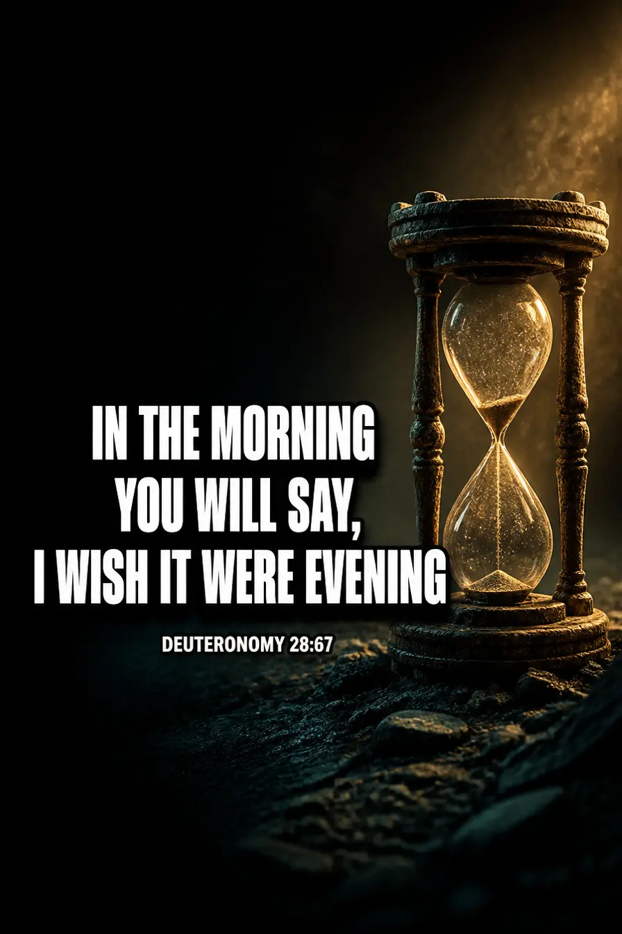 Deuteronomy 28:67 — In the Morning You Will Wish It Were Evening Bible verse inspiration