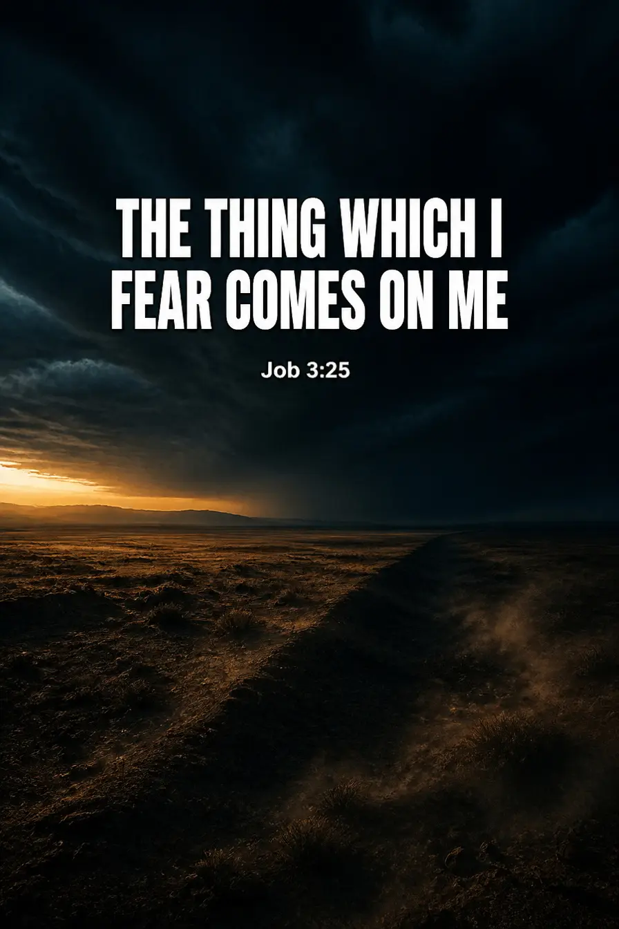 Job 3:25 — The Thing Which I Fear Comes on Me Bible verse inspiration