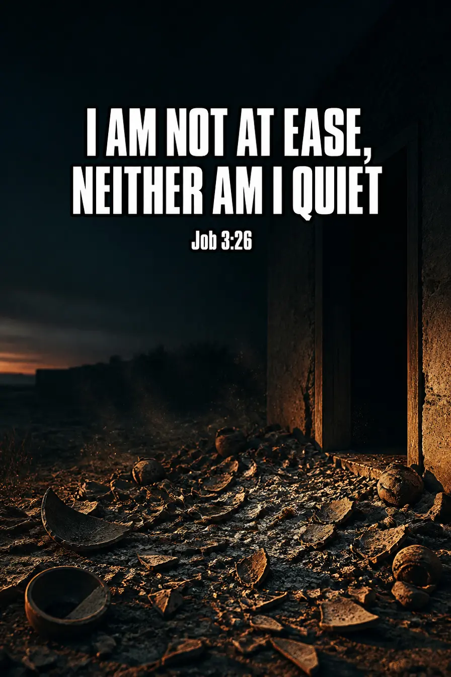 Job 3:26 — I Am Not at Ease, Neither Am I Quiet Bible verse inspiration