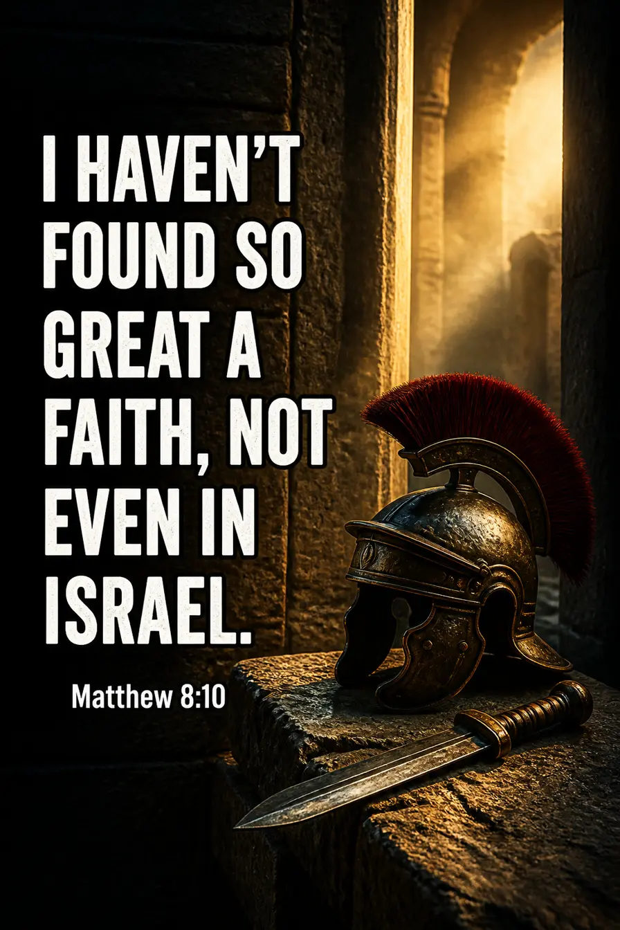 Matthew 8:10 Bible verse card: “found so”