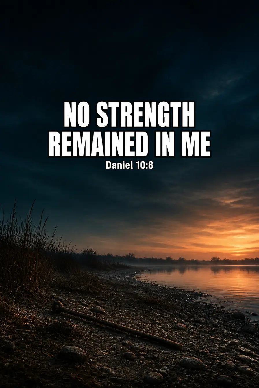 Daniel 10:8 — No Strength Remained in Me Bible verse inspiration