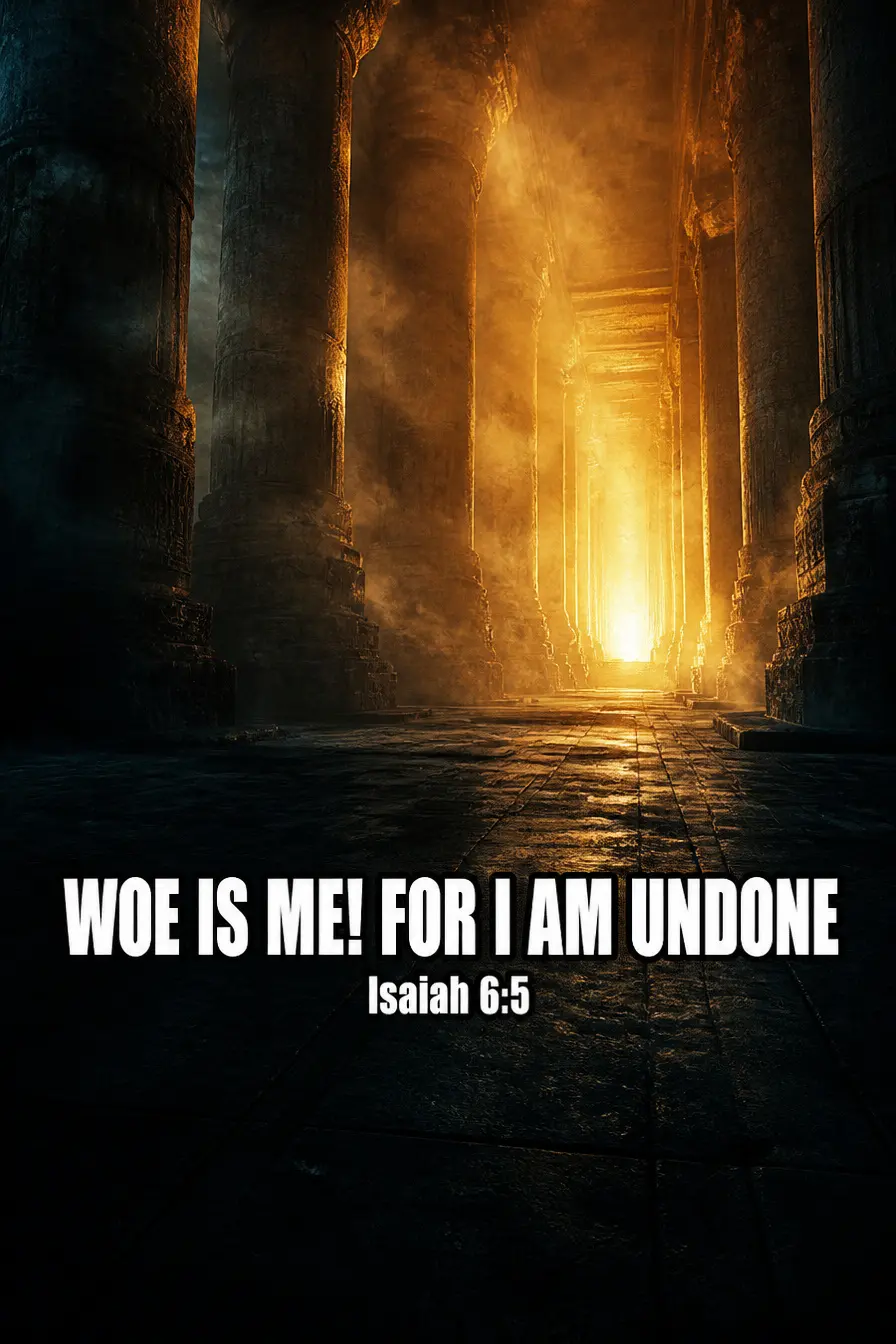 Isaiah 6:5 — Woe Is Me, For I Am Undone Bible verse inspiration