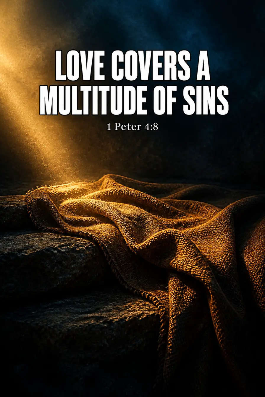 1 Peter 4:8 — Love Covers Bible verse inspiration