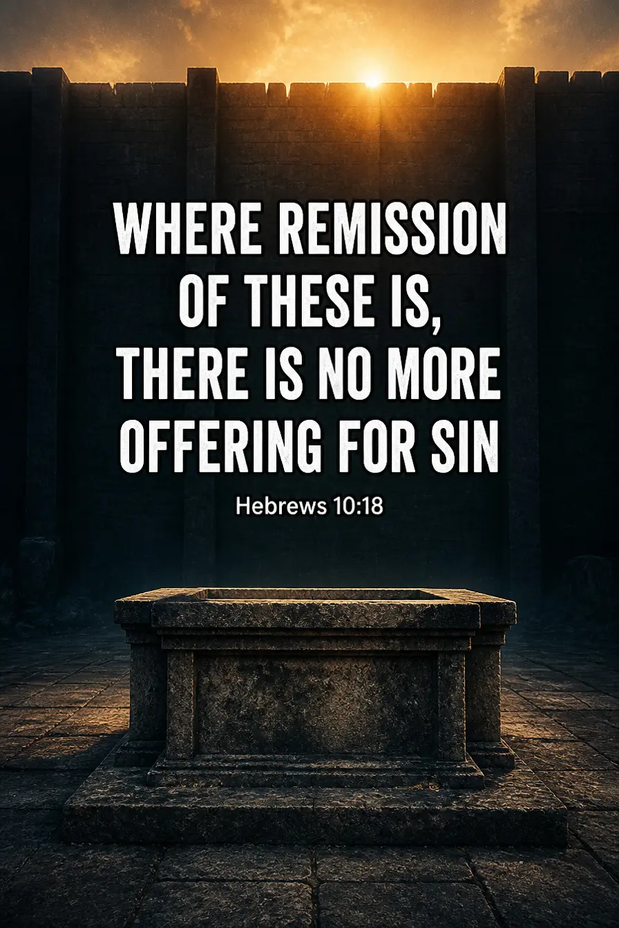 Hebrews 10:18 — The Sentence That Ends the Argument Bible verse inspiration