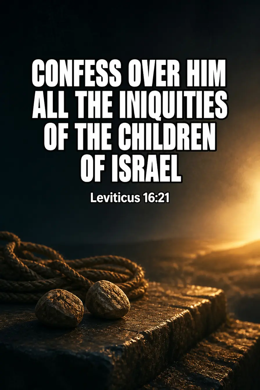 Leviticus 16:21 — Both Hands on the Head Bible verse inspiration