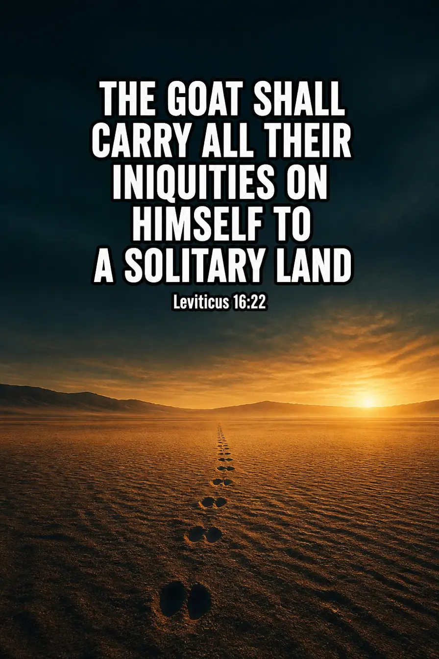 Leviticus 16:22 — Carried to a Place With No Road Back Bible verse inspiration
