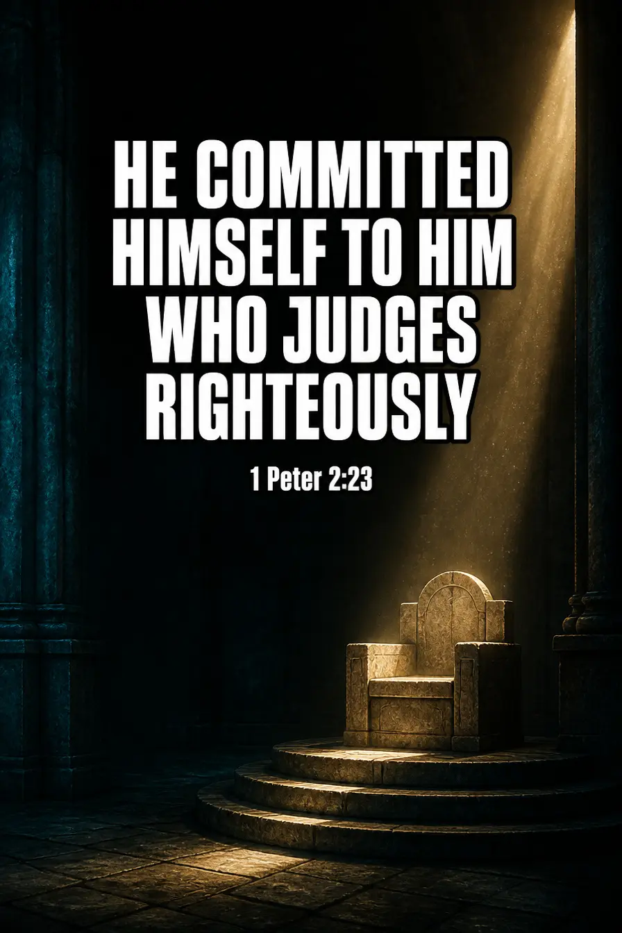 1 Peter 2:23 — he committed himself to him who judges righteously