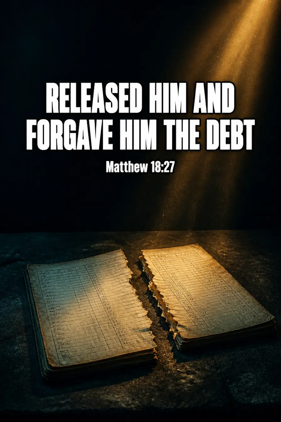 Matthew 18:27 — released him and forgave him the debt