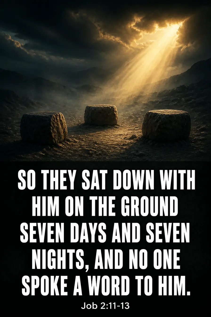 Job 2:11-13 — Seven Days of Getting It Right Bible verse inspiration