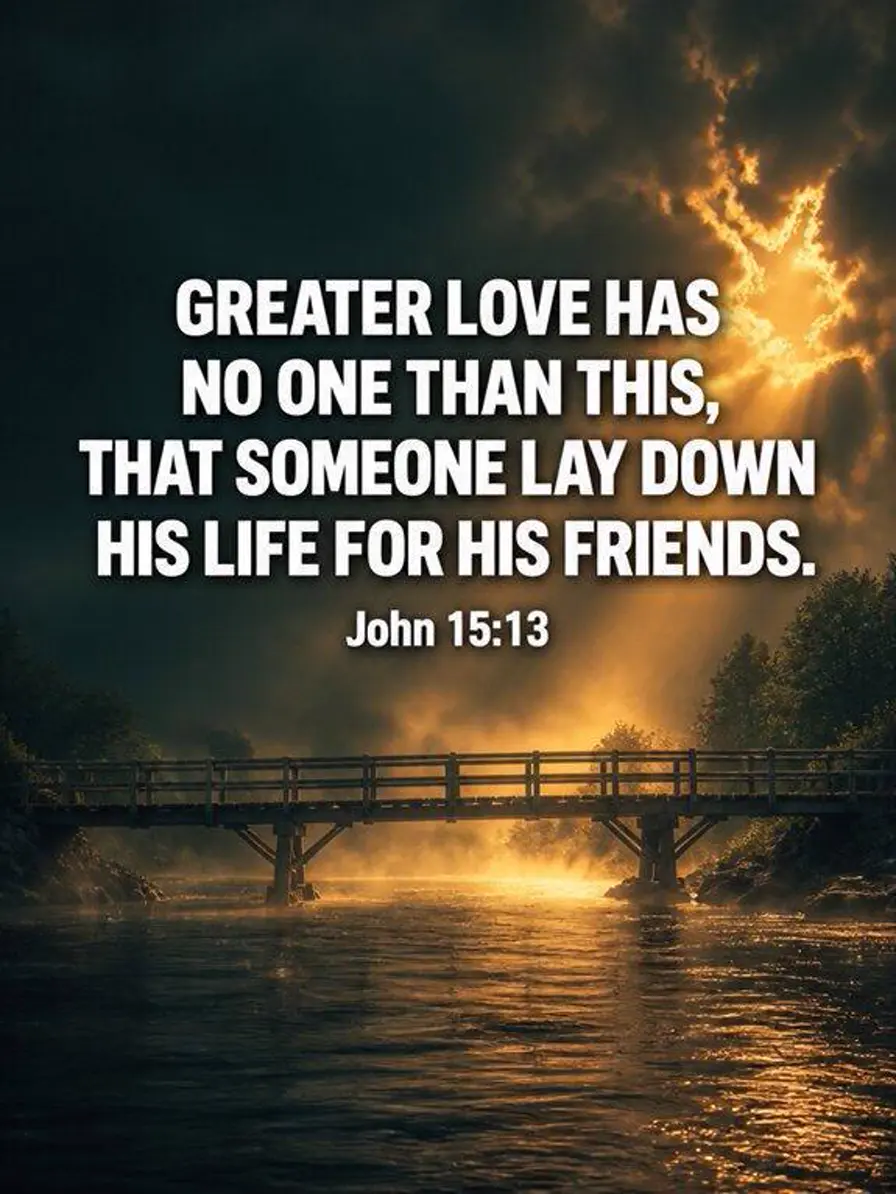John 15:13 — Said the Night Before He Did It Bible verse inspiration