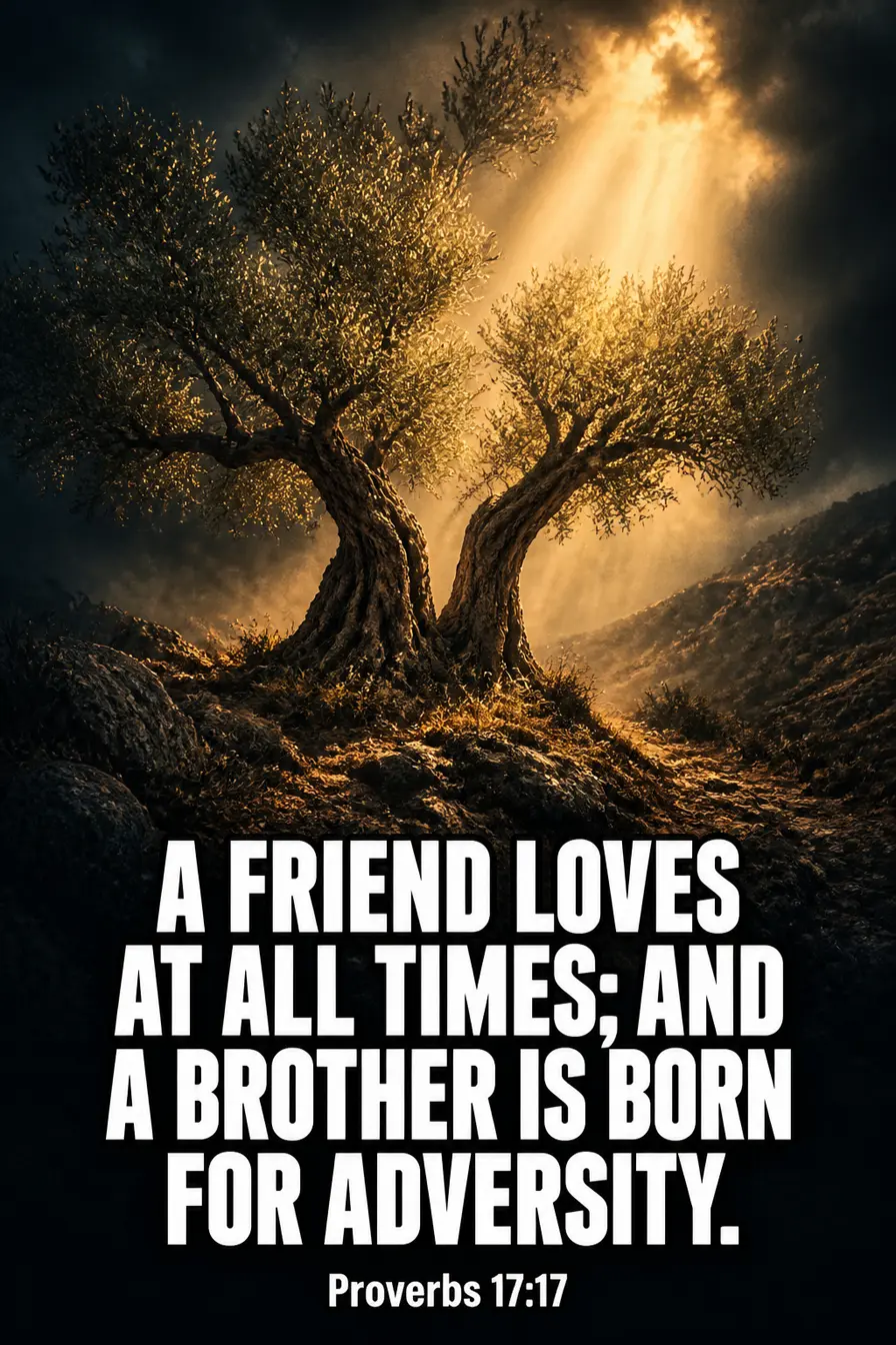 Proverbs 17:17 — The Load Is Carried by Three Words Bible verse inspiration