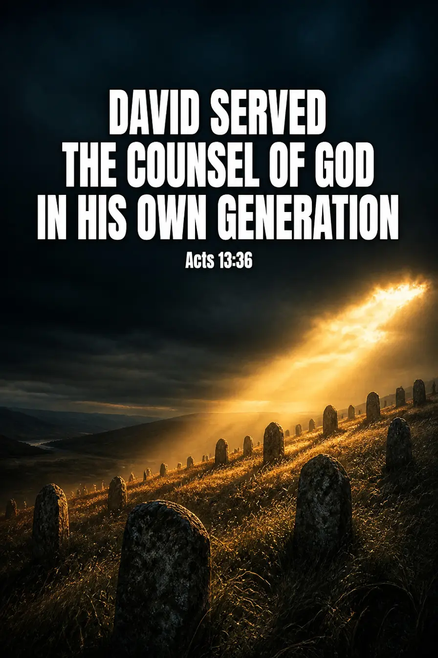Acts 13:36 — David Served His Own Generation Bible verse inspiration