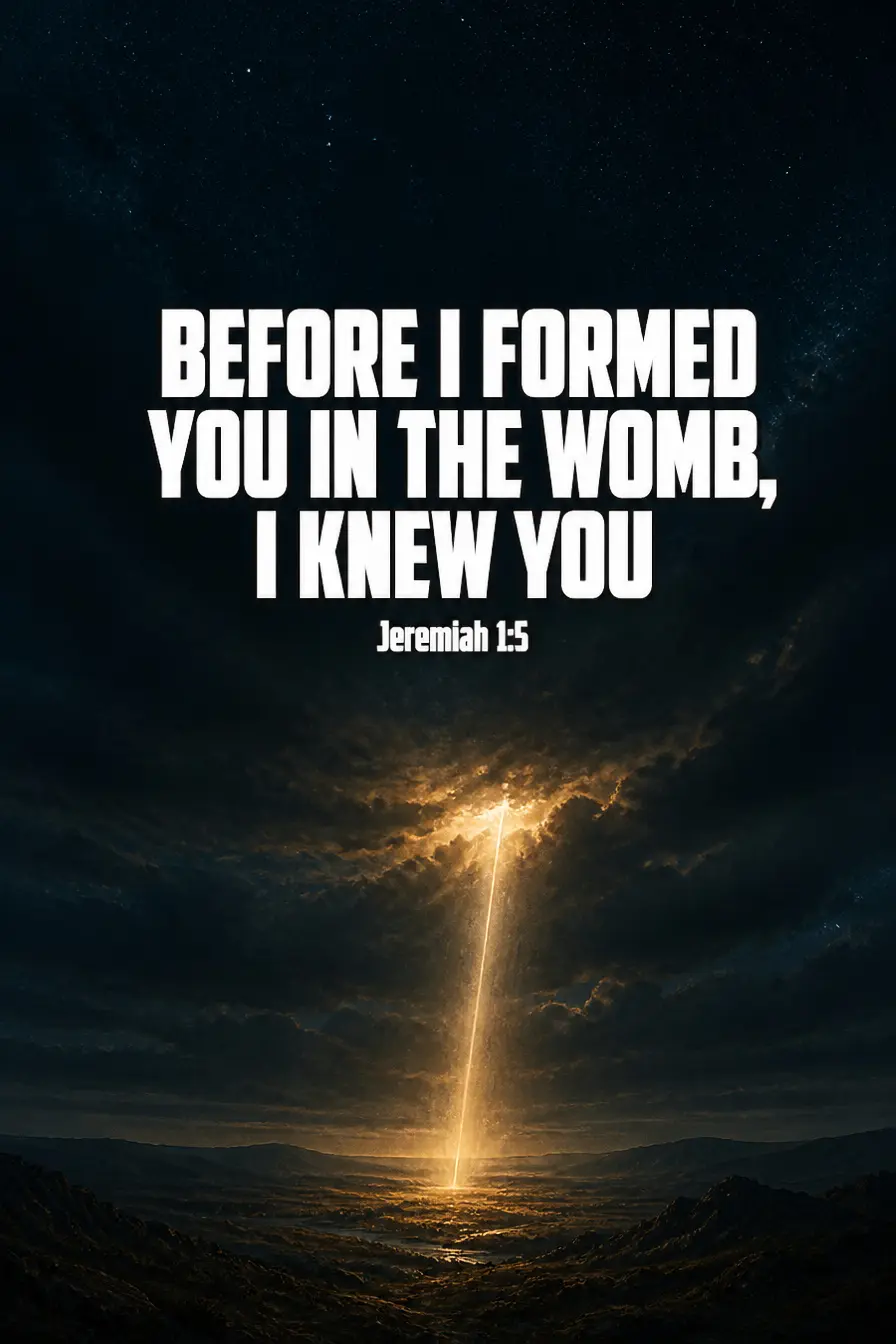 Jeremiah 1:5 — Appointed Before He Existed Bible verse inspiration