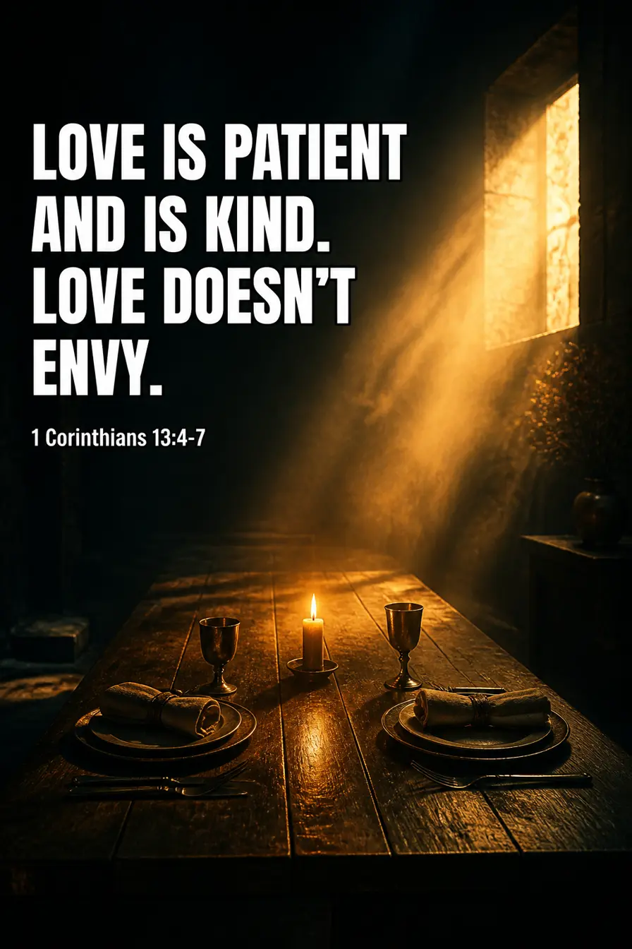 1 Corinthians 13:4-7 — Love Is Patient and Fifteen Other Verbs Bible verse inspiration