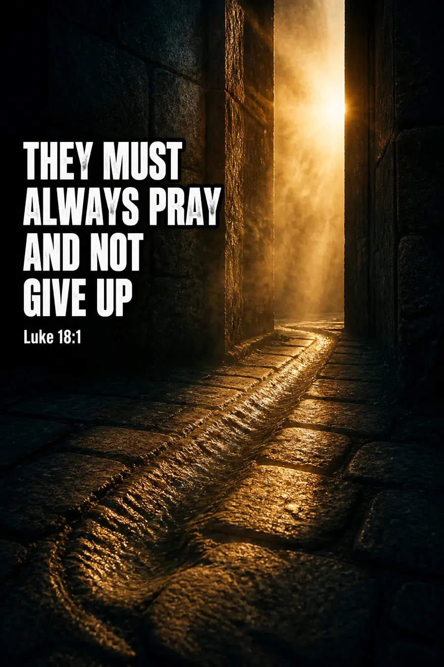 Luke 18:1 — A Parable Aimed at Giving Up Bible verse inspiration