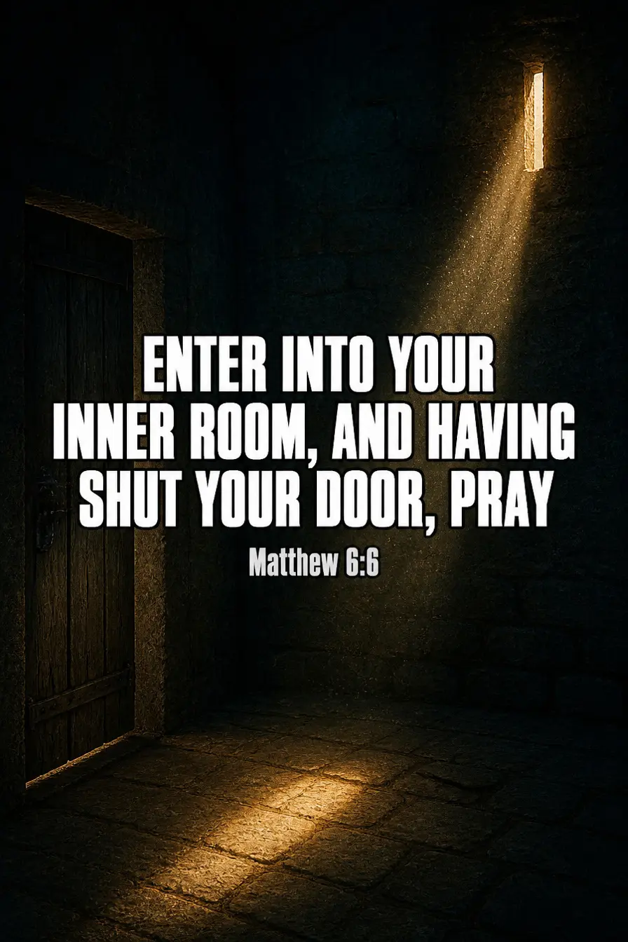 Matthew 6:6 — A Room and a Closed Door Bible verse inspiration