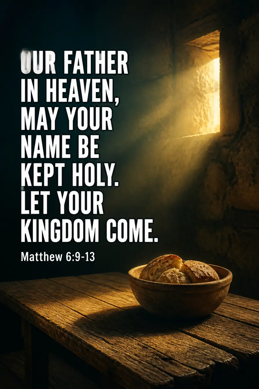 Matthew 6:9-13 — The Answer Is Sixty Seconds Long Bible verse inspiration