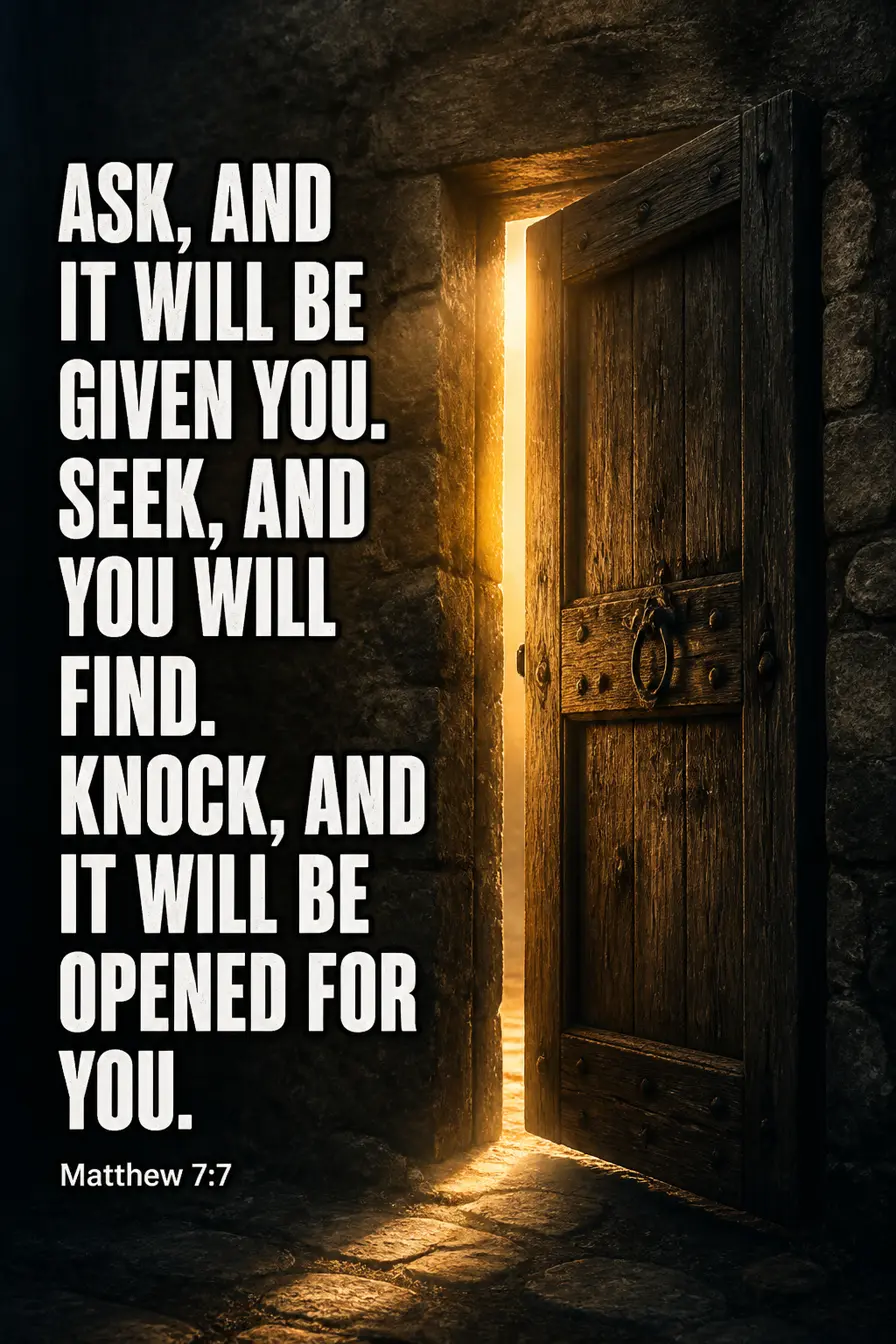 Matthew 7:7 — The Tense Is Continuous Bible verse inspiration