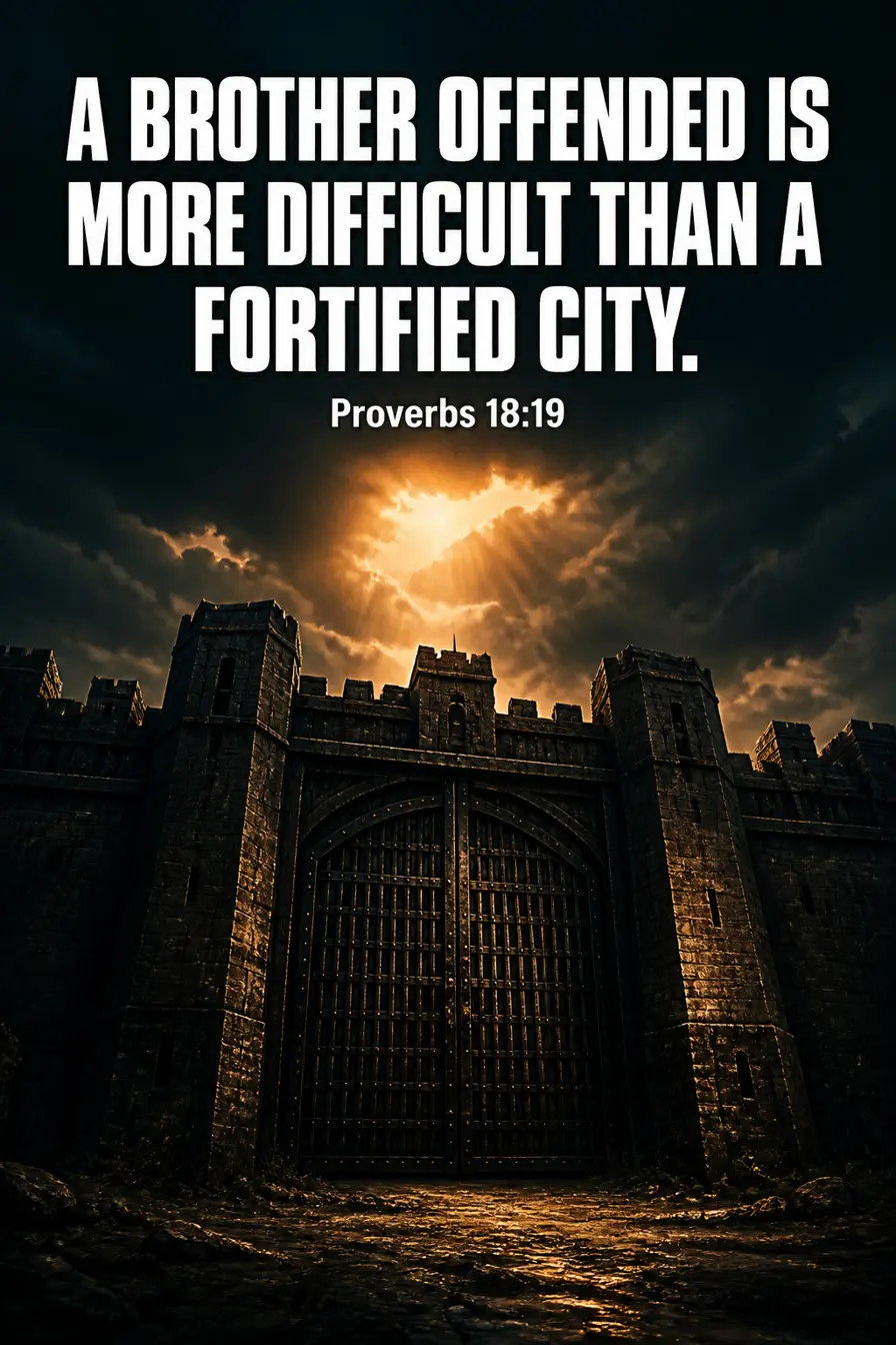 Proverbs 18:19 — A Brother Offended Bible verse inspiration