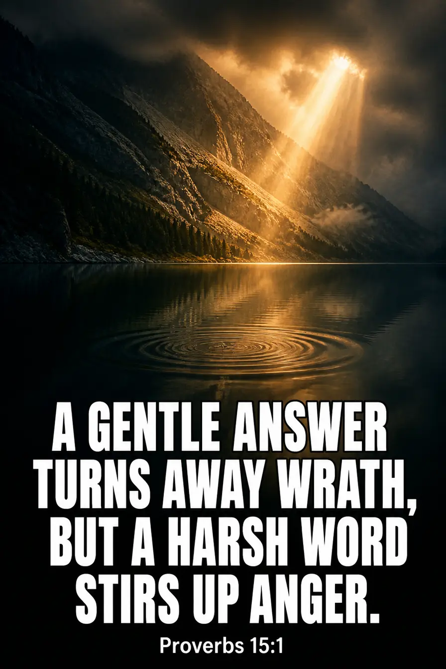 Proverbs 15:1 — The Temperature Is Set by You Bible verse inspiration