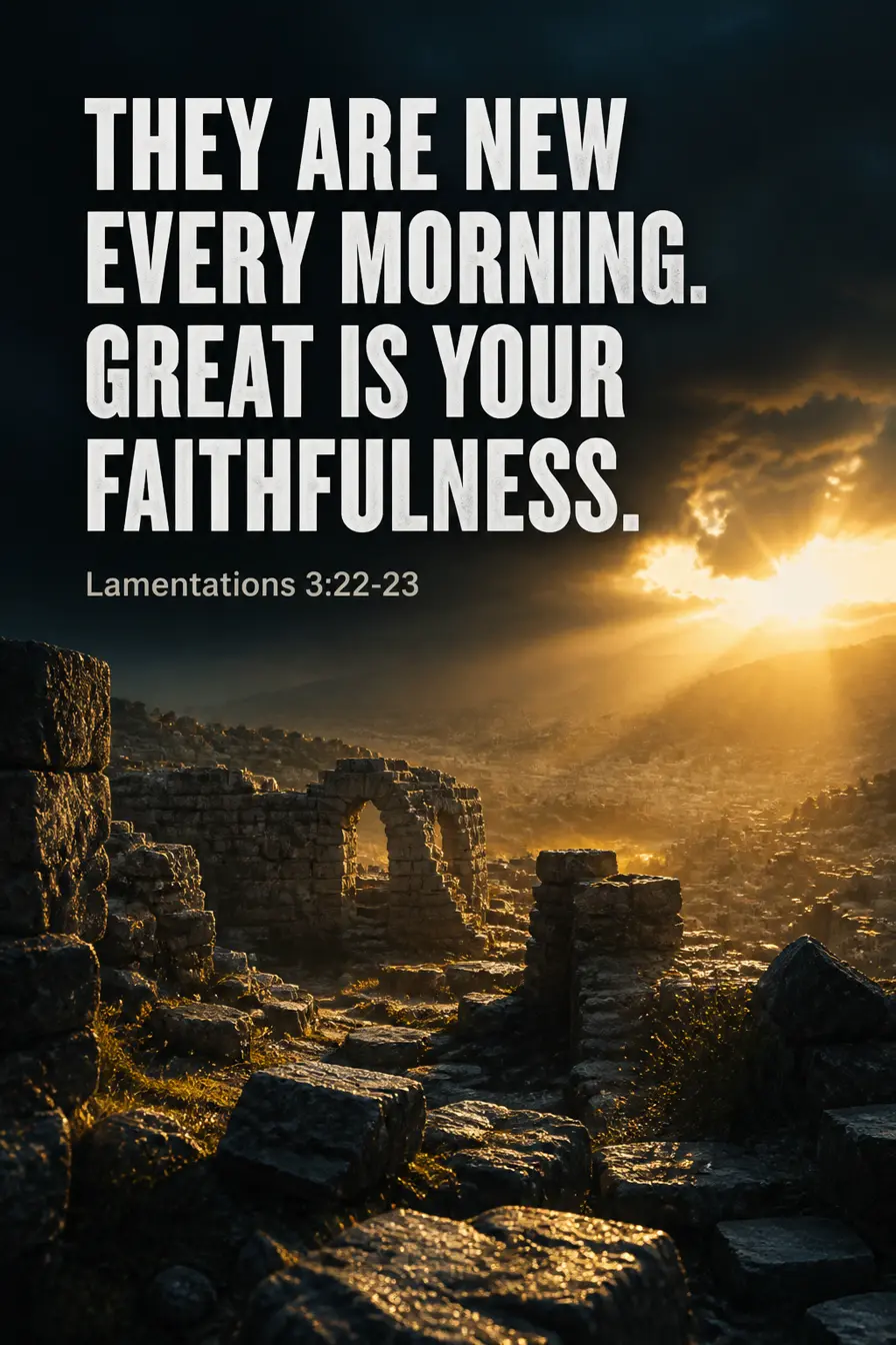 Lamentations 3:22-23 — Something That Resets While You Sleep Bible verse inspiration
