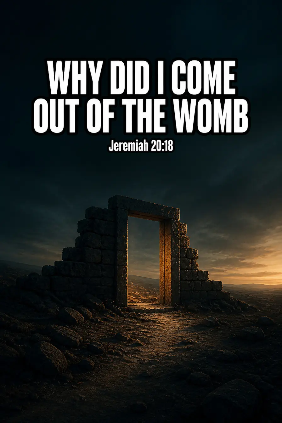 Jeremiah 20:18 — Why Did I Come Out of the Womb Bible verse inspiration