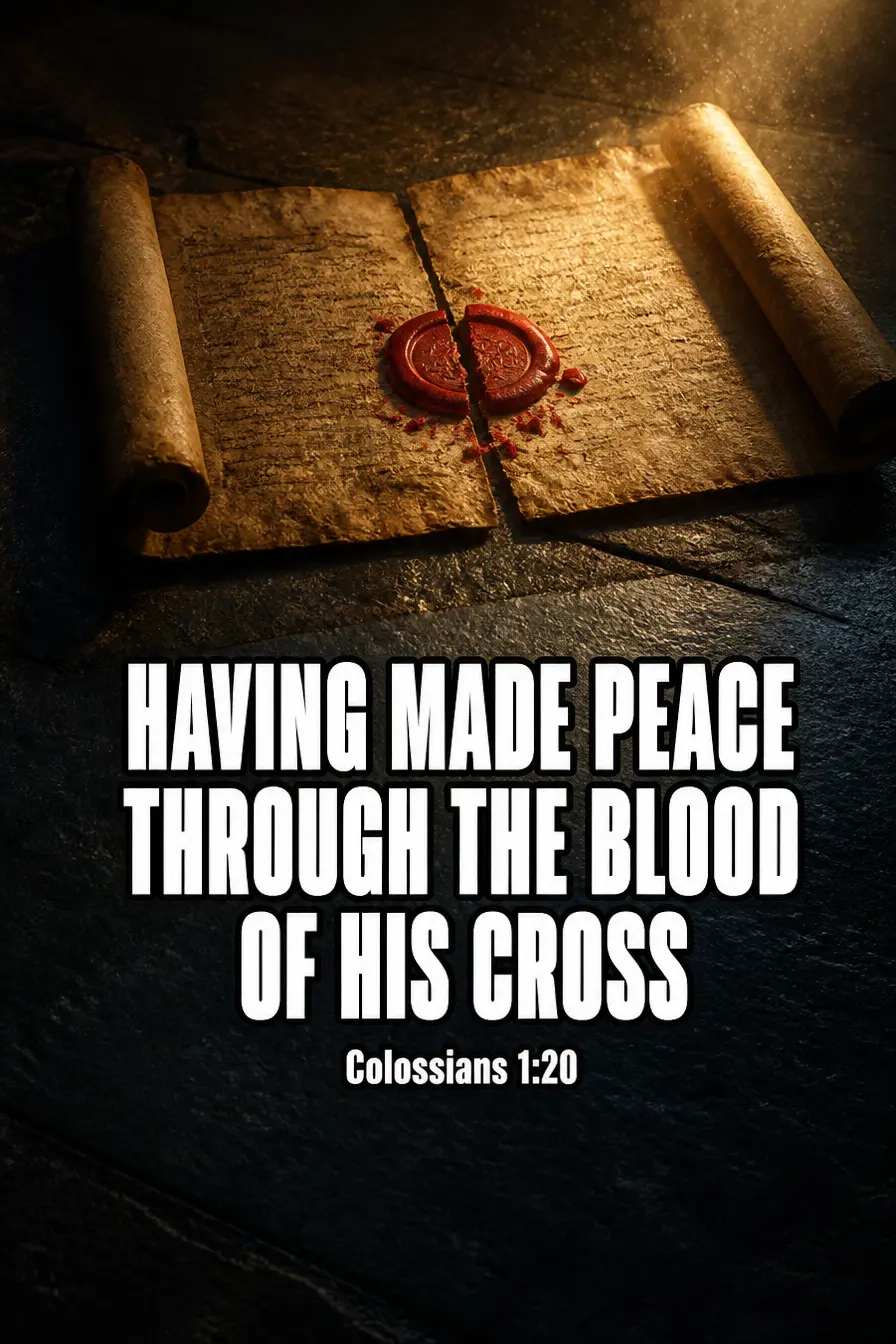 Colossians 1:20 — Having Made Peace Through the Blood of His Cross Bible verse inspiration