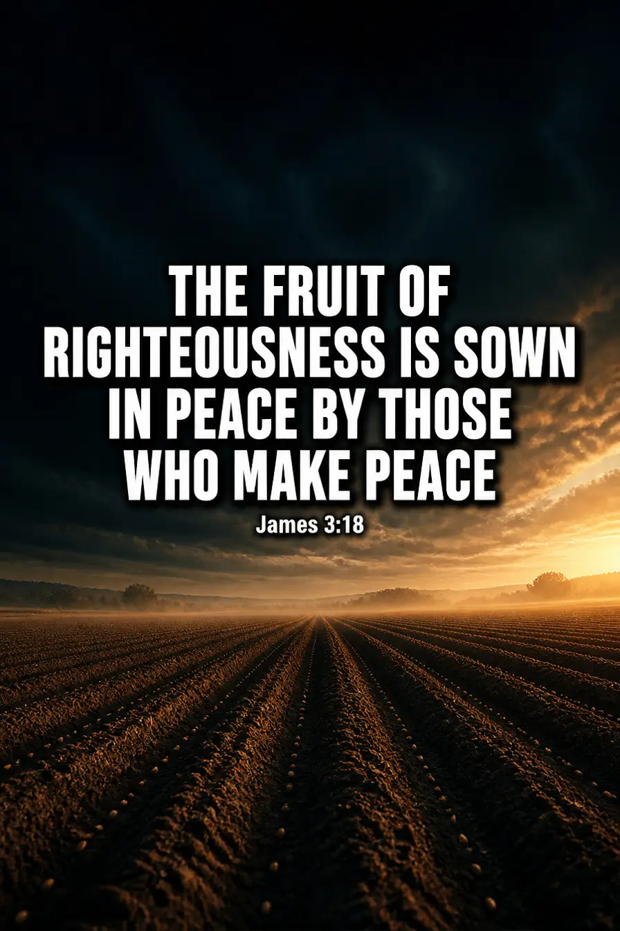 James 3:18 — Sown in Peace by Those Who Make Peace Bible verse inspiration