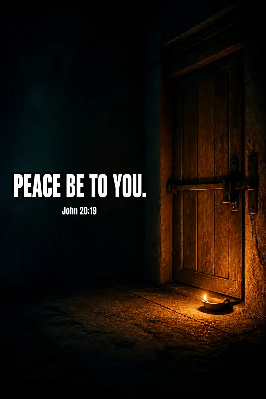 John 20:19 — Peace Be to You Bible verse inspiration