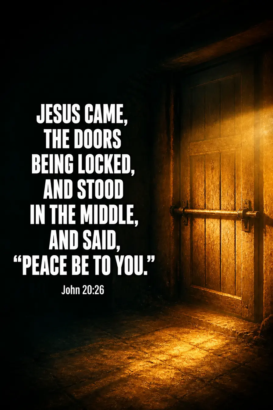 John 20:26 — The Doors Being Locked Bible verse inspiration