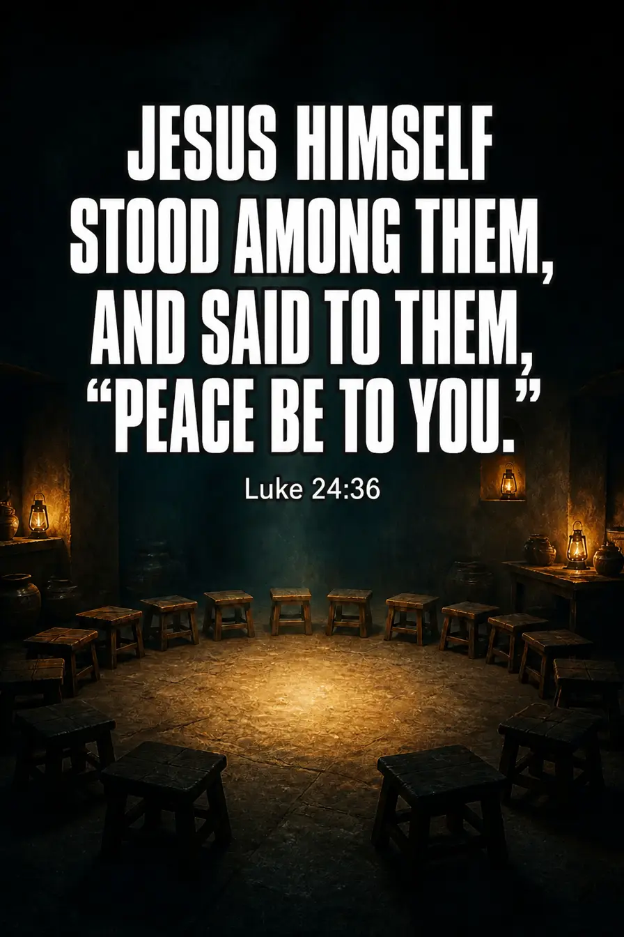 Luke 24:36 — Jesus Himself Stood Among Them Bible verse inspiration