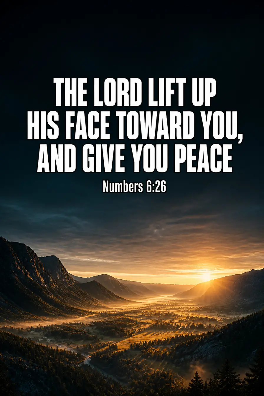 Numbers 6:26 — The LORD Give You Peace Bible verse inspiration