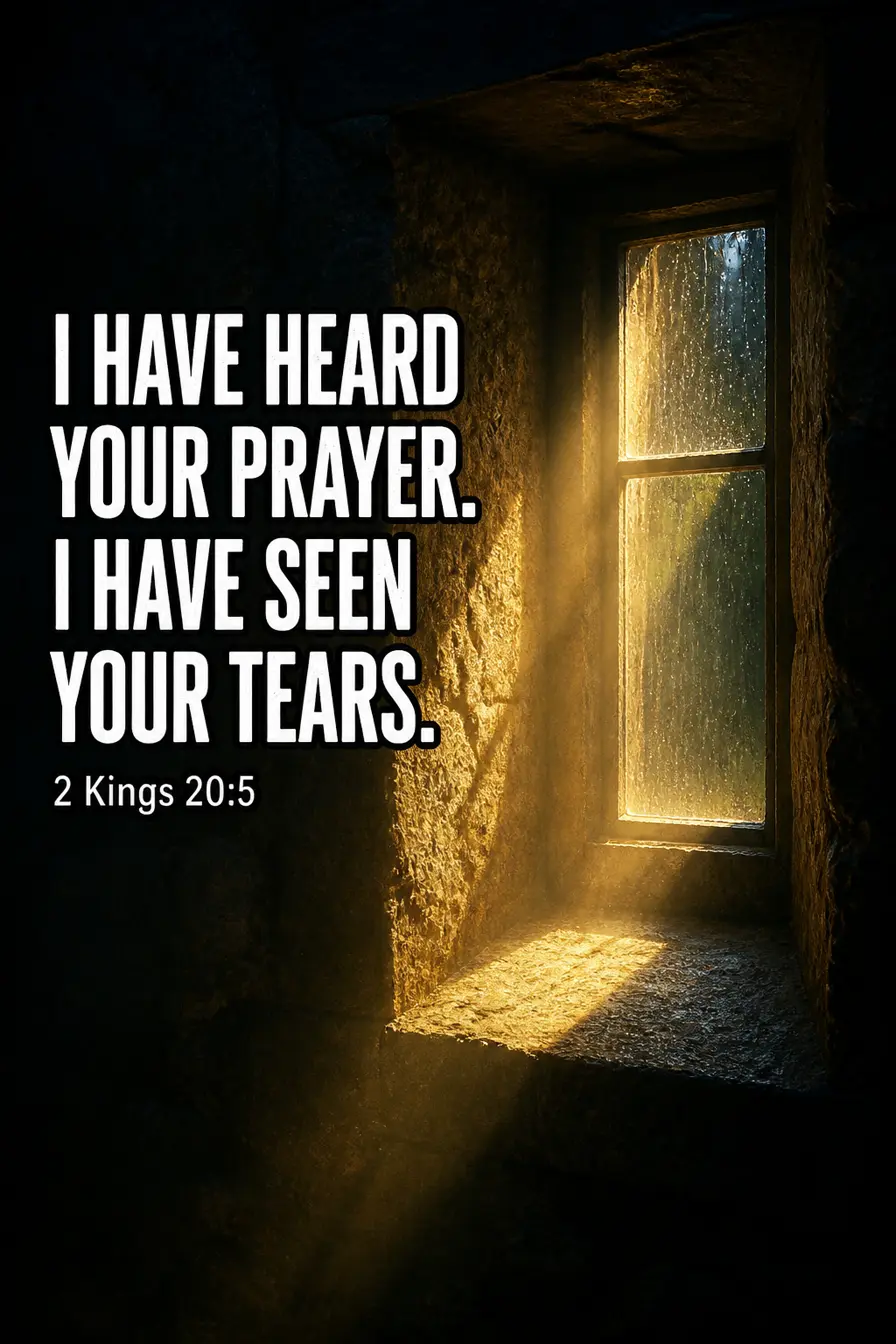 2 Kings 20:5 — Tears Counted as Evidence Bible verse inspiration