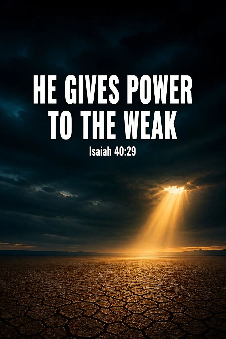 Isaiah 40:29 — Aimed at the Ones With Nothing Left Bible verse inspiration