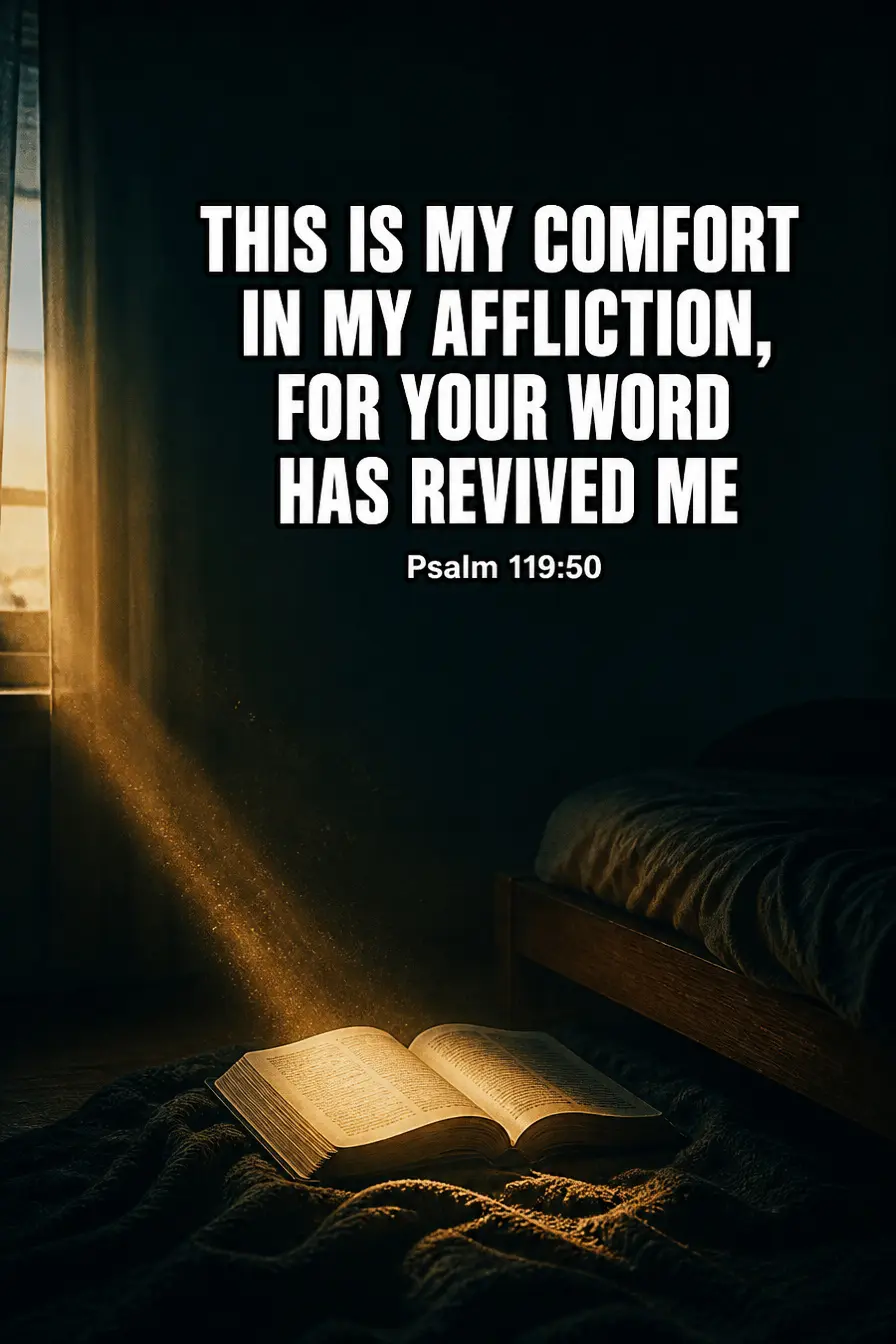 Psalm 119:50 — What Got Him Through Bible verse inspiration