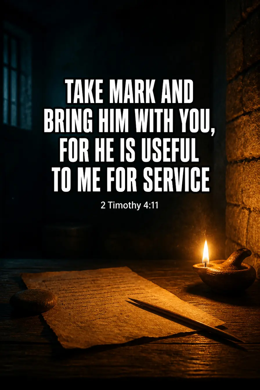 2 Timothy 4:11 — He Is Useful to Me for Service Bible verse inspiration