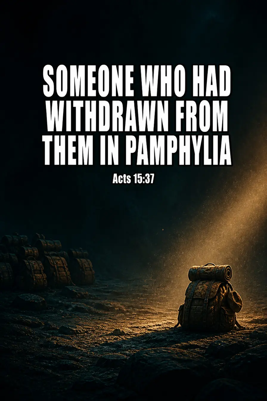 Acts 15:37 — Someone Who Had Withdrawn Bible verse inspiration