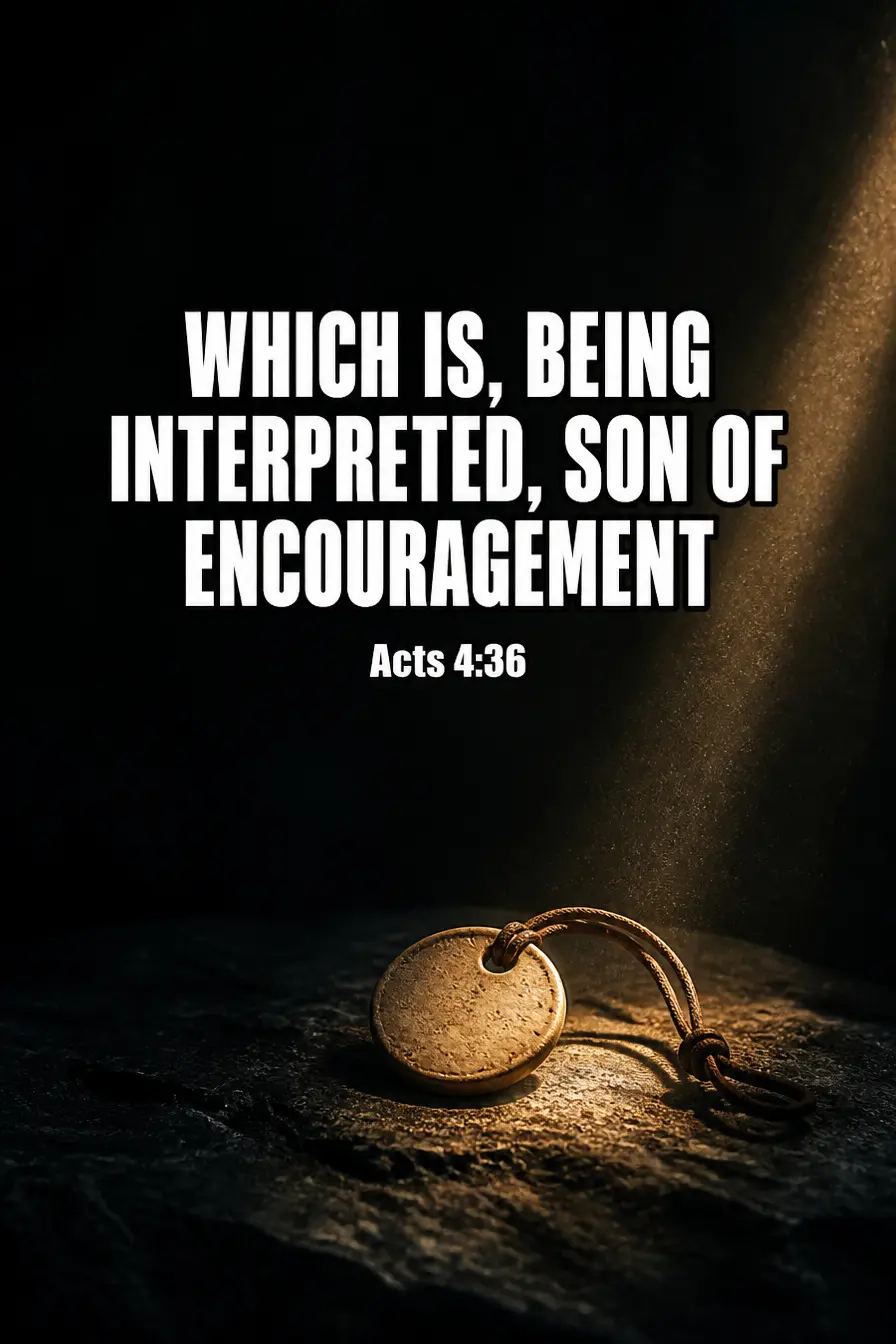 Acts 4:36 — Son of Encouragement Bible verse inspiration