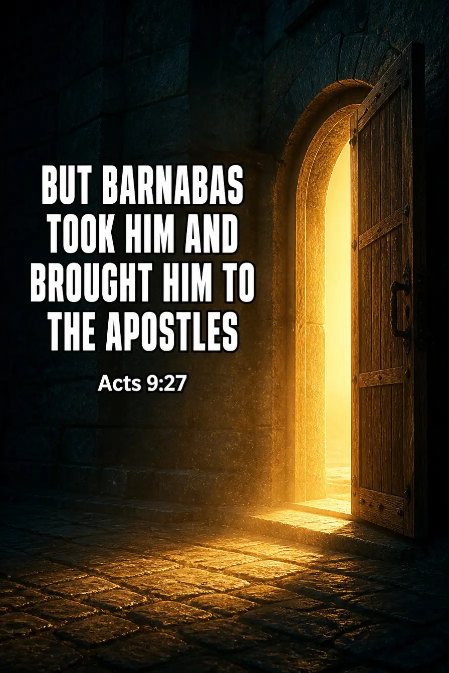 Acts 9:27 — But Barnabas Took Him Bible verse inspiration