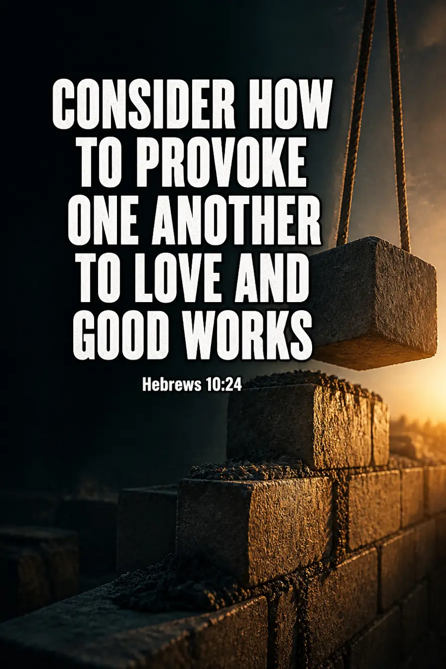 Hebrews 10:24 — Provoke One Another to Love and Good Works Bible verse inspiration