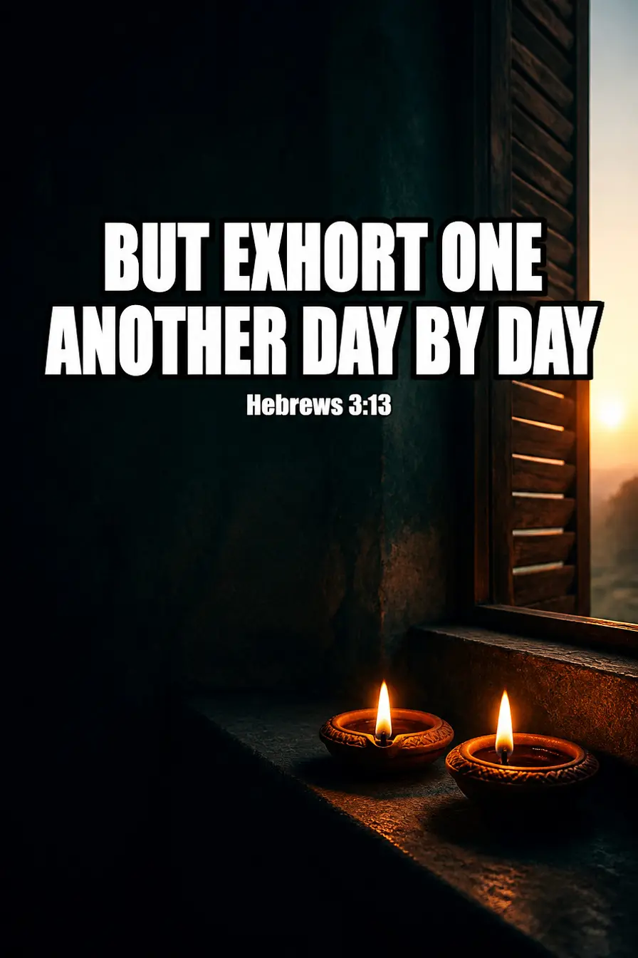 Hebrews 3:13 — Exhort One Another Day by Day Bible verse inspiration