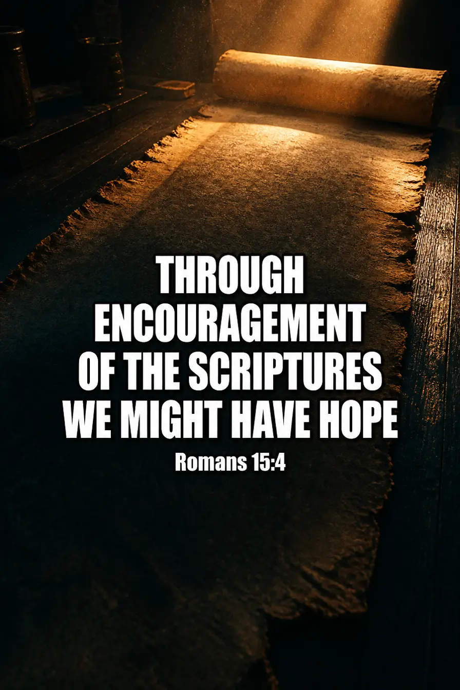 Romans 15:4 — Encouragement of the Scriptures Bible verse inspiration
