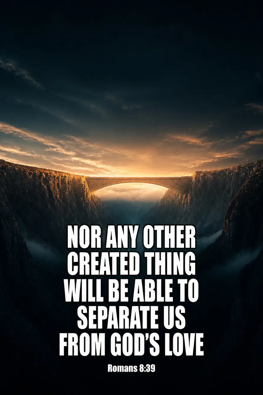 Romans 8:38-39 — The List of Things That Cannot Reach You Bible verse inspiration
