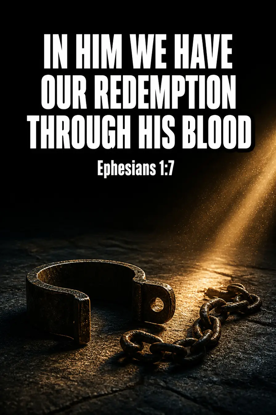 Ephesians 1:7 — redemption and forgiveness held in him