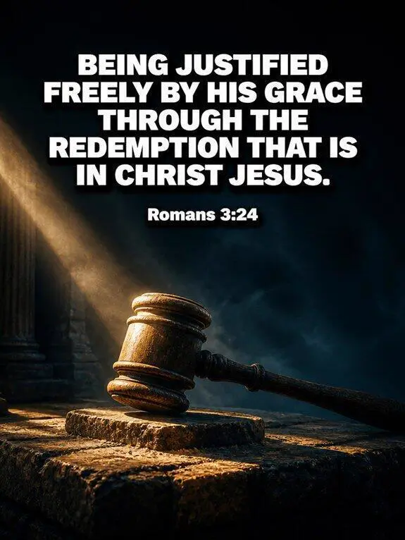 Romans 3:24 — justified freely through the redemption that is in Christ Jesus