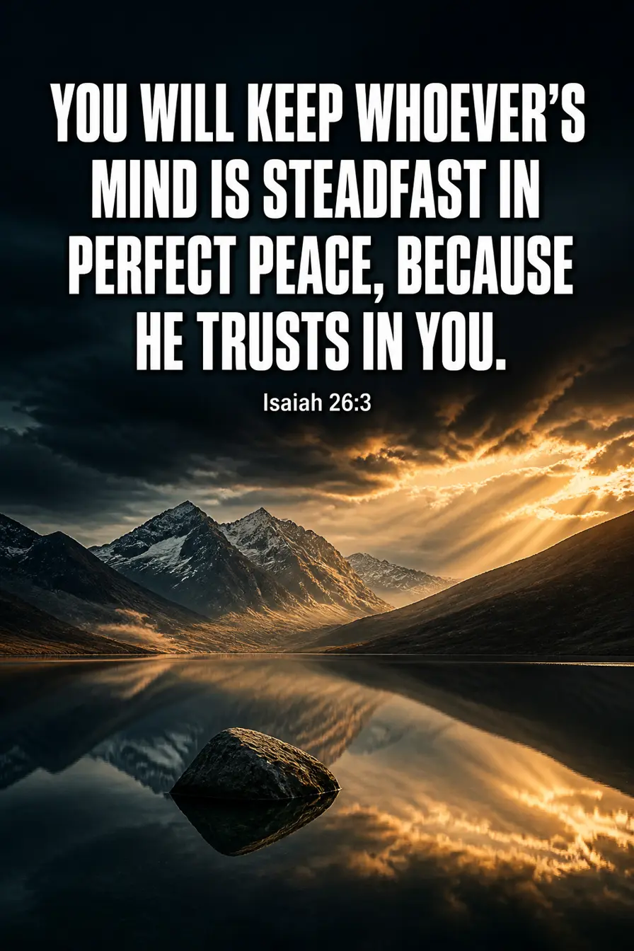 Isaiah 26:3 — Steadfast, Not Empty Bible verse inspiration