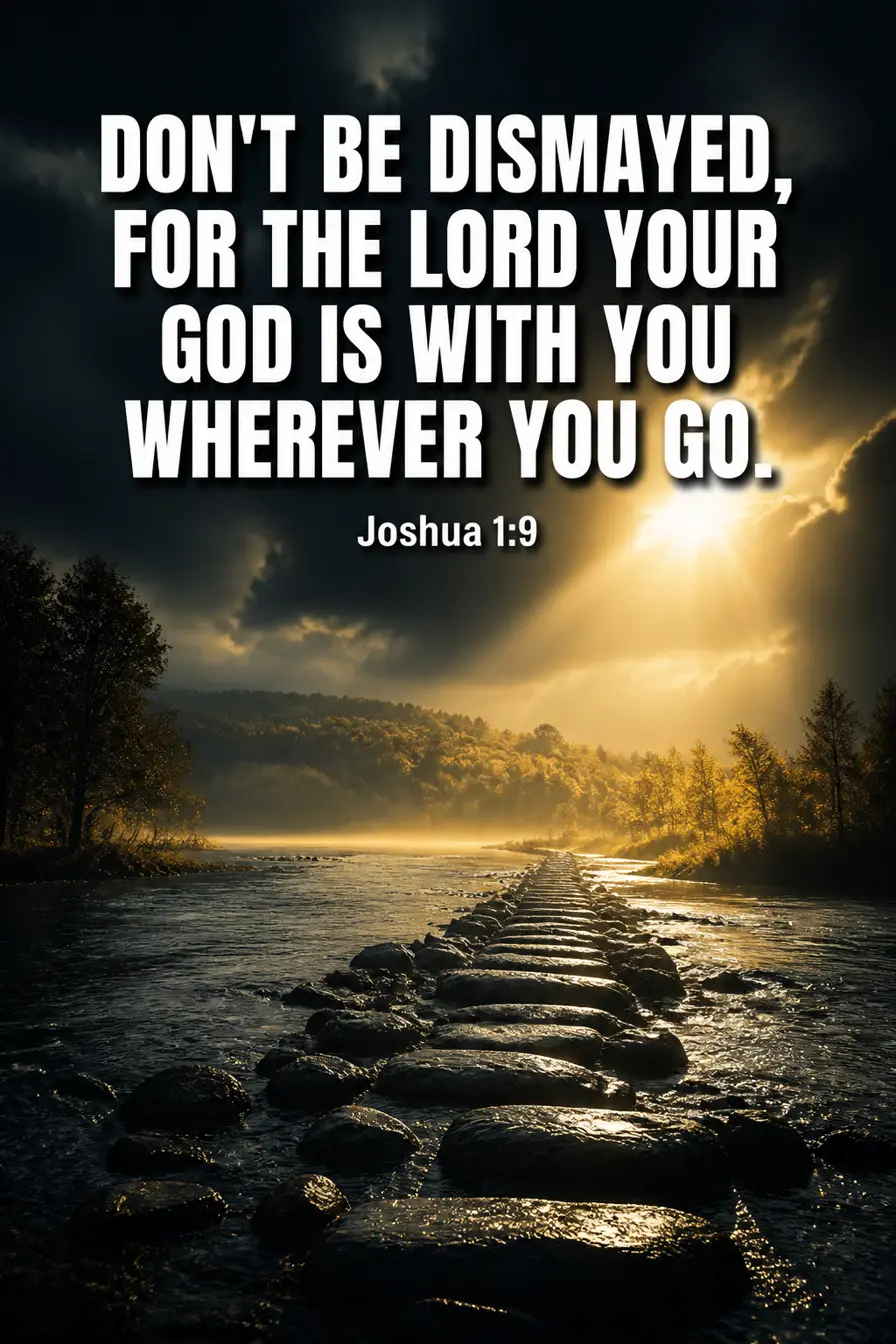 Joshua 1:9 — Strong and Courageous Bible verse inspiration
