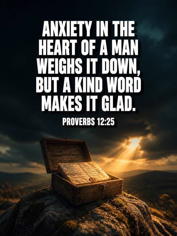 Proverbs 12:25 — Someone Else's Kind Word Bible verse inspiration