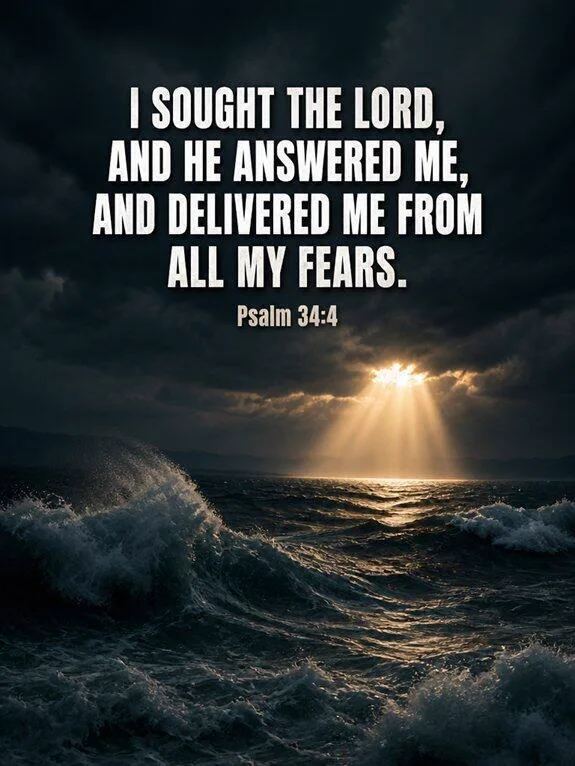 Psalm 34:4 — Delivered From the Fears Bible verse inspiration